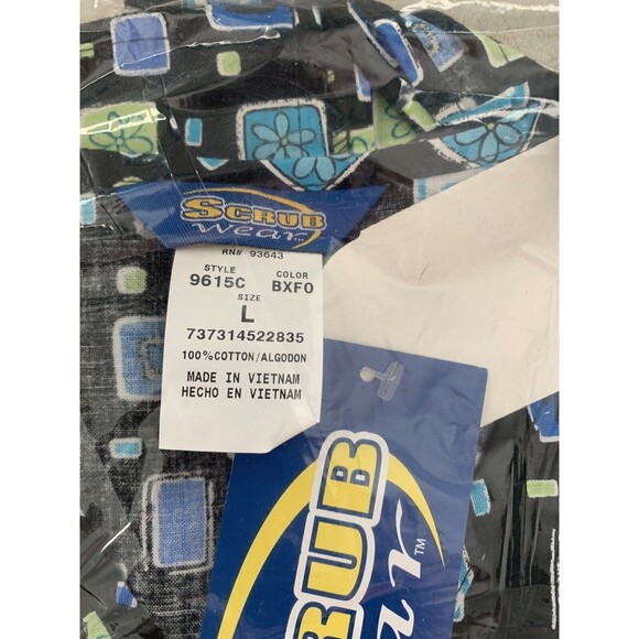 Scrub Wear Scrub Top Women's Size Lrg Multicolor Short Sleeve ER Hospital - Picture 2 of 5